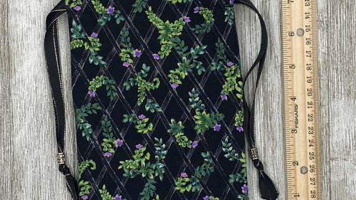 Herbal VineTarot Bag/ Custom Tarot Pouch/ Keepsake Bag / Drawstring Bag / Oracle Bag / Crystal Bag / Tarot Pouch / Cosmetic Bag
