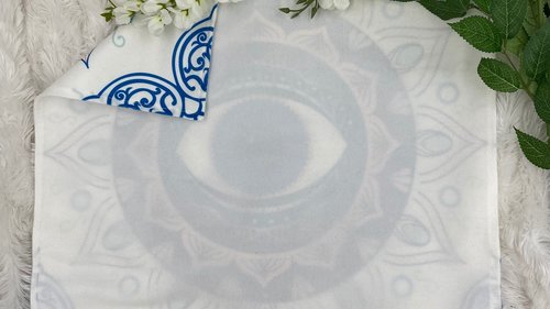 Eye Mandala Altar Cloth, Tarot Cloth, Altar Decor, Double Sided Altar Cloth, Wall Hanging, Dice Mat, Centerpiece