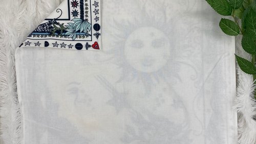 Sun Moon Altar Cloth, Tarot Cloth, Altar Decor, Double Sided Altar Cloth, Wall Hanging, Dice Mat, Centerpiece