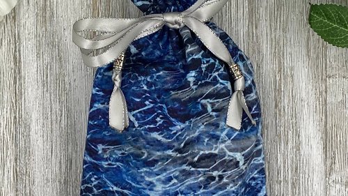 Water Flow Tarot Bag/ Custom Tarot Pouch/ Keepsake Bag / Drawstring Bag / Oracle Bag / Crystal Bag / Tarot Pouch / Cosmetic Bag