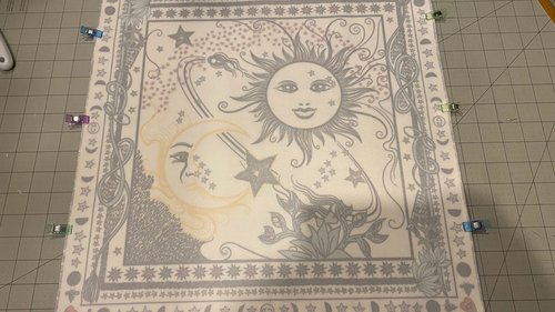 Sun Moon Altar Cloth, Tarot Cloth, Altar Decor, Double Sided Altar Cloth, Wall Hanging, Dice Mat, Centerpiece