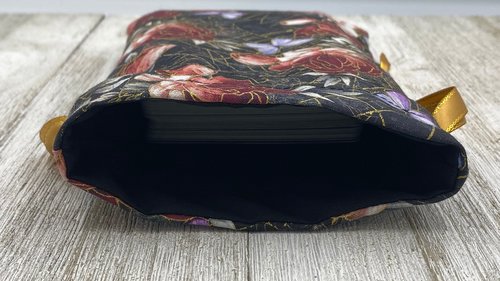 Floral Web Tarot Bag/ Custom Tarot Pouch/ Keepsake Bag / Drawstring Bag / Oracle Bag / Crystal Bag / Tarot Pouch / Cosmetic Bag