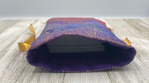 Ombre Floral Tarot Bag/ Custom Tarot Bag/ Keepsake Bag / Drawstring Bag / Oracle Bag / Jewelry Bag / Crystal Bag / Gift Bag / Tarot Pouch