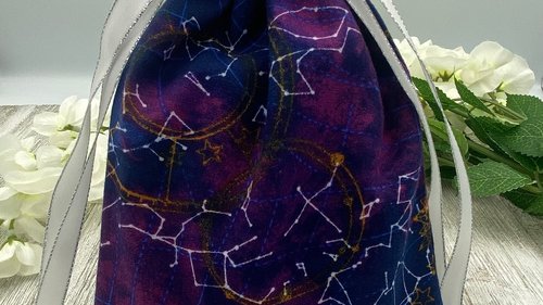 Constellations Tarot Bag/ Custom Tarot Pouch/ Keepsake Bag / Drawstring Bag / Oracle Bag / Crystal Bag / Tarot Pouch / Cosmetic Bag