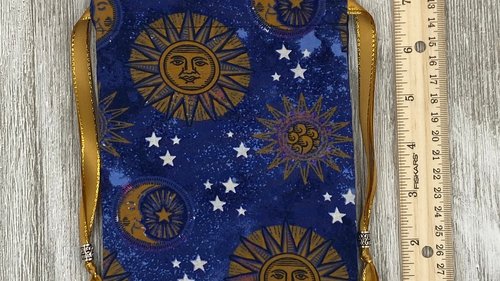 Sun Tarot Bag/ Custom Tarot Pouch/ Keepsake Bag / Drawstring Bag / Oracle Bag / Crystal Bag / Tarot Pouch / Cosmetic Bag