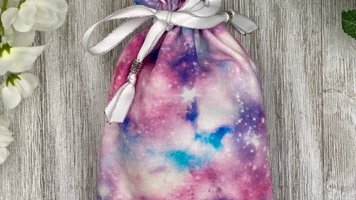 Galaxy Tarot Bag/ Custom Tarot Pouch/ Keepsake Bag / Drawstring Bag / Oracle Bag / Crystal Bag / Tarot Pouch / Cosmetic Bag