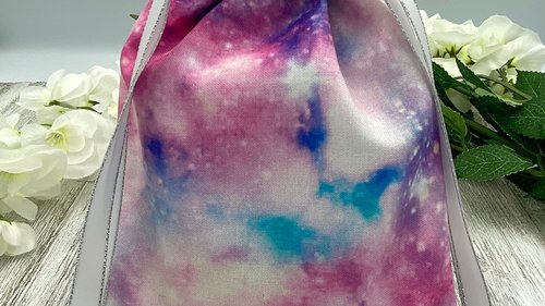 Galaxy Tarot Bag/ Custom Tarot Pouch/ Keepsake Bag / Drawstring Bag / Oracle Bag / Crystal Bag / Tarot Pouch / Cosmetic Bag