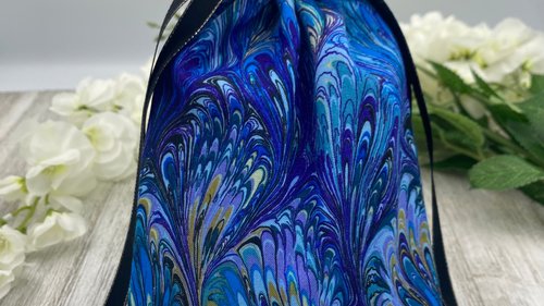Swirls Tarot Bag/ Custom Tarot Pouch/ Keepsake Bag / Drawstring Bag / Oracle Bag / Crystal Bag / Tarot Pouch / Cosmetic Bag