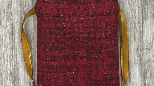 Red and Black Glitter Tarot Bag/ Custom Tarot Pouch/ Keepsake Bag / Drawstring Bag / Oracle Bag / Crystal Bag / Tarot Pouch / Cosmetic Bag