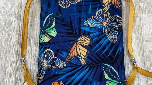 Butterfly Tarot Bag/ Custom Tarot Pouch/ Keepsake Bag / Drawstring Bag / Oracle Bag / Crystal Bag / Tarot Pouch / Cosmetic Bag