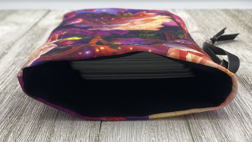 Rose Tarot Bag/ Custom Tarot Bag/ Keepsake Bag / Drawstring Bag / Oracle Bag / Jewelry Bag / Crystal Bag / Gift Bag / Tarot Pouch