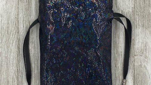Holographic Tarot Bag/ Custom Tarot Pouch/ Keepsake Bag / Drawstring Bag / Oracle Bag / Crystal Bag / Tarot Pouch / Cosmetic Bag