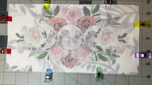 MINI Altar Cloth - Rose Triple Moon, Traveling Altar Cloth, Portable Altar Cloth, Small Spaces Altar, Home Office Altar