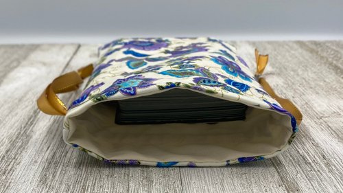 Floral Tarot Bag/ Custom Tarot Bag/ Keepsake Bag / Drawstring Bag / Oracle Bag / Jewelry Bag / Crystal Bag / Gift Bag / Tarot Pouch