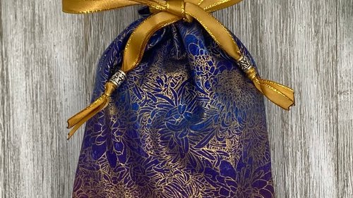 Ombre Floral Tarot Bag/ Custom Tarot Bag/ Keepsake Bag / Drawstring Bag / Oracle Bag / Jewelry Bag / Crystal Bag / Gift Bag / Tarot Pouch