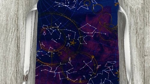 Constellations Tarot Bag/ Custom Tarot Pouch/ Keepsake Bag / Drawstring Bag / Oracle Bag / Crystal Bag / Tarot Pouch / Cosmetic Bag