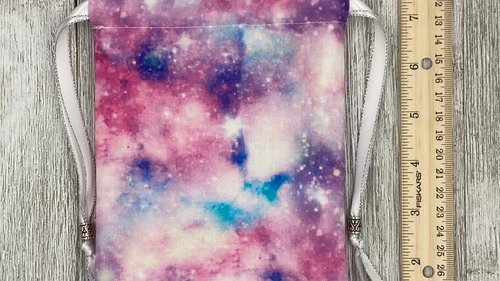 Galaxy Tarot Bag/ Custom Tarot Pouch/ Keepsake Bag / Drawstring Bag / Oracle Bag / Crystal Bag / Tarot Pouch / Cosmetic Bag