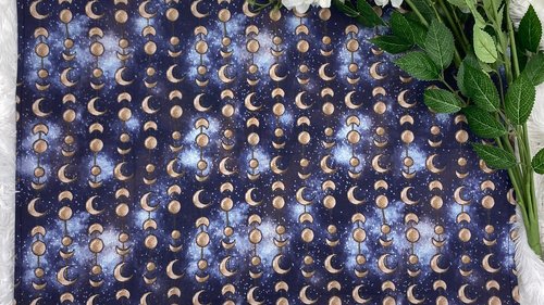 Moon Phase Altar Cloth, Tarot Cloth, Altar Decor, Double Sided Altar Cloth, Wall Hanging, Dice Mat, Centerpiece