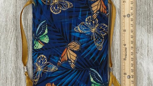 Butterfly Tarot Bag/ Custom Tarot Pouch/ Keepsake Bag / Drawstring Bag / Oracle Bag / Crystal Bag / Tarot Pouch / Cosmetic Bag