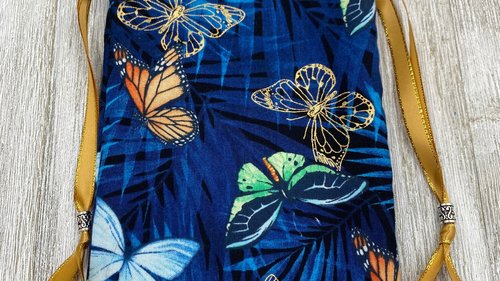 Butterfly Tarot Bag/ Custom Tarot Pouch/ Keepsake Bag / Drawstring Bag / Oracle Bag / Crystal Bag / Tarot Pouch / Cosmetic Bag