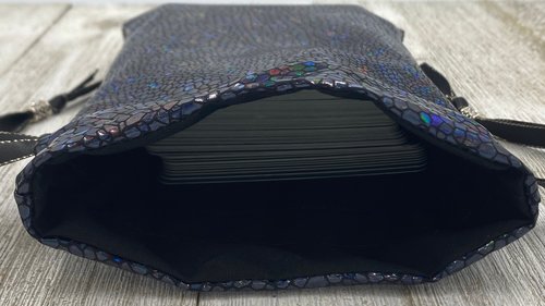 Holographic Tarot Bag/ Custom Tarot Pouch/ Keepsake Bag / Drawstring Bag / Oracle Bag / Crystal Bag / Tarot Pouch / Cosmetic Bag
