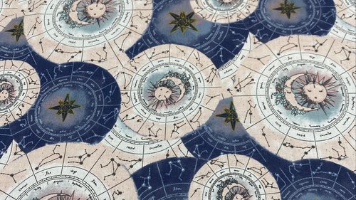 Constellation Sun Moon Altar Cloth, Tarot Cloth, Altar Decor, Double Sided Altar Cloth, Wall Hanging, Dice Mat, Centerpiece