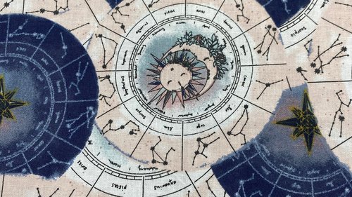 Constellation Sun Moon Altar Cloth, Tarot Cloth, Altar Decor, Double Sided Altar Cloth, Wall Hanging, Dice Mat, Centerpiece