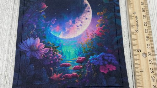 MINI Altar Cloth - Moon Garden, Traveling Altar Cloth, Portable Altar Cloth, Small Spaces Altar, Home Office Altar