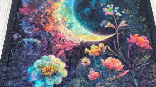 MINI Altar Cloth - Moon Garden, Traveling Altar Cloth, Portable Altar Cloth, Small Spaces Altar, Home Office Altar