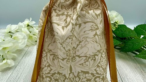William Morris Tarot Bag/ Custom Tarot Bag/ Keepsake Bag / Drawstring Bag / Oracle Bag / Jewelry Bag / Crystal Bag / Gift Bag / Tarot Pouch