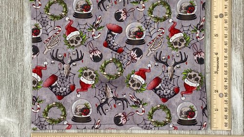 MINI Altar Cloth - Creepy Christmas, Traveling Altar Cloth, Portable Altar Cloth, Small Spaces Altar, Home Office Altar