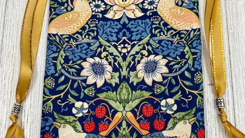 William Morris Tarot Bag/ Custom Tarot Bag/ Keepsake Bag / Drawstring Bag / Oracle Bag / Jewelry Bag / Crystal Bag / Gift Bag / Tarot Pouch