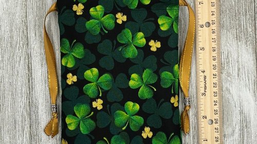 Clover Tarot Bag/ Keepsake Bag / Drawstring Bag / Oracle Bag / Jewelry Bag / Crystal Bag / Gift Bag / Tarot Pouch