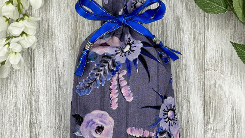 Floral Tarot Bag/ Custom Tarot Bag/ Keepsake Bag / Drawstring Bag / Oracle Bag / Jewelry Bag / Crystal Bag / Gift Bag / Tarot Pouch