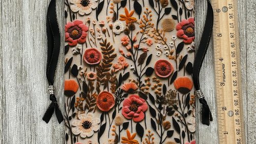 Floral Tarot Bag/ Custom Tarot Pouch/ Keepsake Bag / Drawstring Bag / Oracle Bag / Crystal Bag / Tarot Pouch / Cosmetic Bag