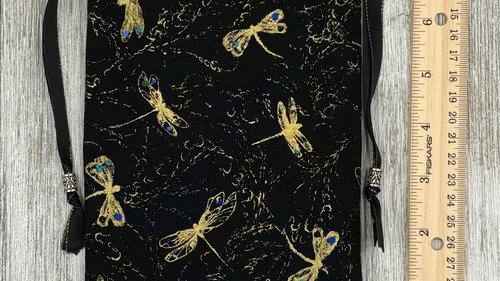 Dragonfly Tarot Bag/ Custom Tarot Pouch/ Keepsake Bag / Drawstring Bag / Oracle Bag / Crystal Bag / Tarot Pouch / Cosmetic Bag