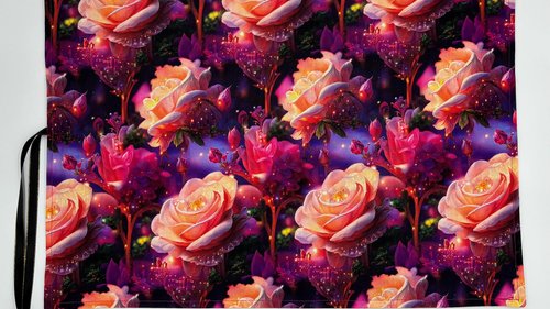 Reversible Silk Lined Tarot Wrap/ Rose Tarot Wrap / Tarot Supplies / Tarot Deck Storage / Tarot Cloth / Tarot Supplies / Altar