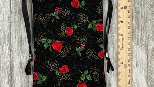 Rose Tarot Bag/ Custom Tarot Pouch/ Keepsake Bag / Drawstring Bag / Oracle Bag / Crystal Bag / Tarot Pouch / Cosmetic Bag
