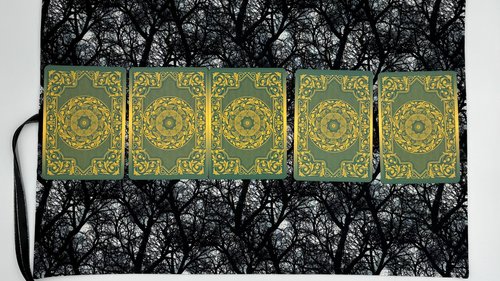 Reversible Satin Lined Tarot Wrap/ Moonlight Forest Tarot Wrap / Tarot Supplies / Tarot Deck Storage / Tarot Cloth / Tarot Supplies / Altar