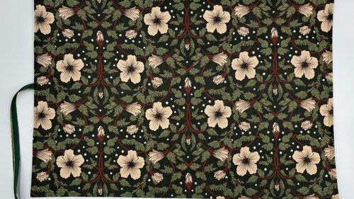 Reversible Silk Lined Tarot Wrap/ William Morris Tarot Wrap / Tarot Supplies / Tarot Deck Storage / Tarot Cloth / Tarot Supplies / Altar