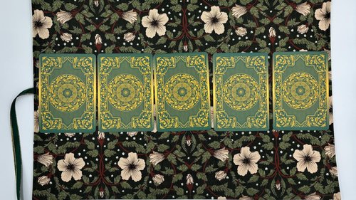 Reversible Silk Lined Tarot Wrap/ William Morris Tarot Wrap / Tarot Supplies / Tarot Deck Storage / Tarot Cloth / Tarot Supplies / Altar
