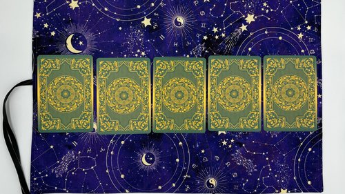 Reversible Silk Lined Tarot Wrap/ Celestial Tarot Wrap / Tarot Supplies / Tarot Deck Storage / Tarot Cloth / Tarot Supplies / Altar