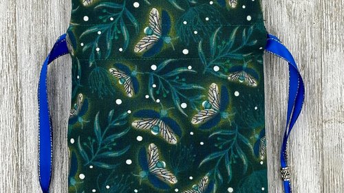 Firefly Tarot Bag/ Custom Tarot Pouch/ Keepsake Bag / Drawstring Bag / Oracle Bag / Crystal Bag / Tarot Pouch / Cosmetic Bag