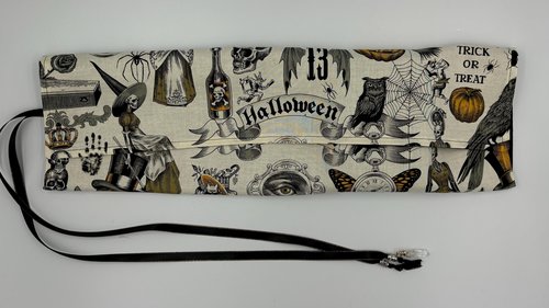 Reversible Cotton Lined Tarot Wrap/ HalloweenTarot Wrap / Tarot Supplies / Tarot Deck Storage / Tarot Cloth / Tarot Supplies / Altar