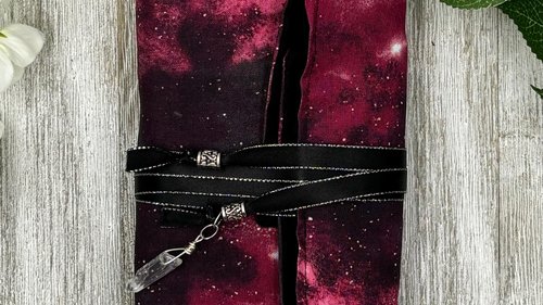 Reversible Cotton Lined Tarot Wrap/ Galaxy Tarot Wrap / Tarot Supplies / Tarot Deck Storage / Tarot Cloth / Tarot Supplies / Altar