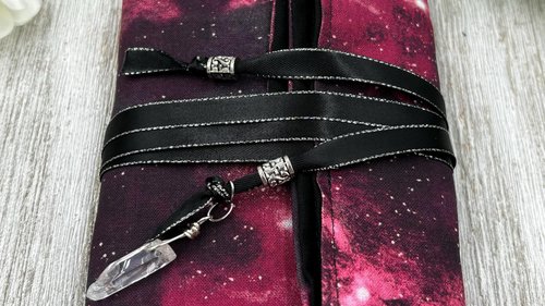 Reversible Cotton Lined Tarot Wrap/ Galaxy Tarot Wrap / Tarot Supplies / Tarot Deck Storage / Tarot Cloth / Tarot Supplies / Altar