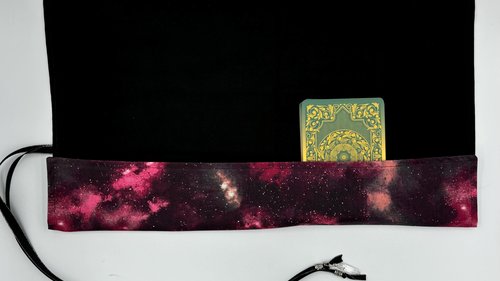 Reversible Cotton Lined Tarot Wrap/ Galaxy Tarot Wrap / Tarot Supplies / Tarot Deck Storage / Tarot Cloth / Tarot Supplies / Altar