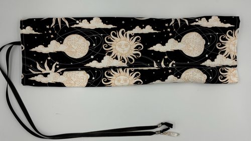 Reversible Silk Lined Tarot Wrap/ Sun Tarot Wrap / Tarot Supplies / Tarot Deck Storage / Tarot Cloth / Tarot Supplies / Altar