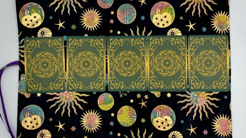 Reversible Silk Lined Tarot Wrap/ Celestial Tarot Wrap / Tarot Supplies / Tarot Deck Storage / Tarot Cloth / Tarot Supplies / Altar