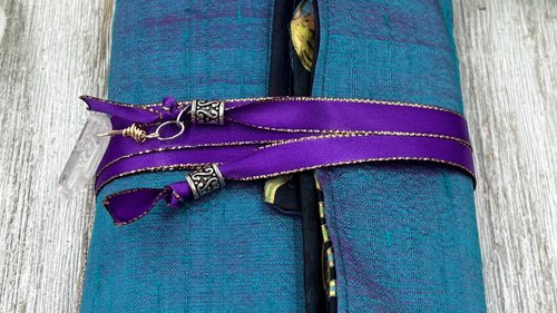 Reversible Silk Lined Tarot Wrap/ Celestial Tarot Wrap / Tarot Supplies / Tarot Deck Storage / Tarot Cloth / Tarot Supplies / Altar